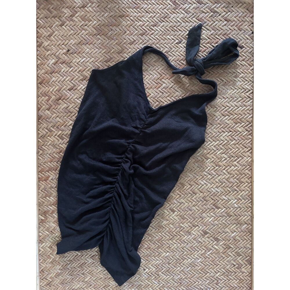 Michael Stars Black Metallic Halter Top